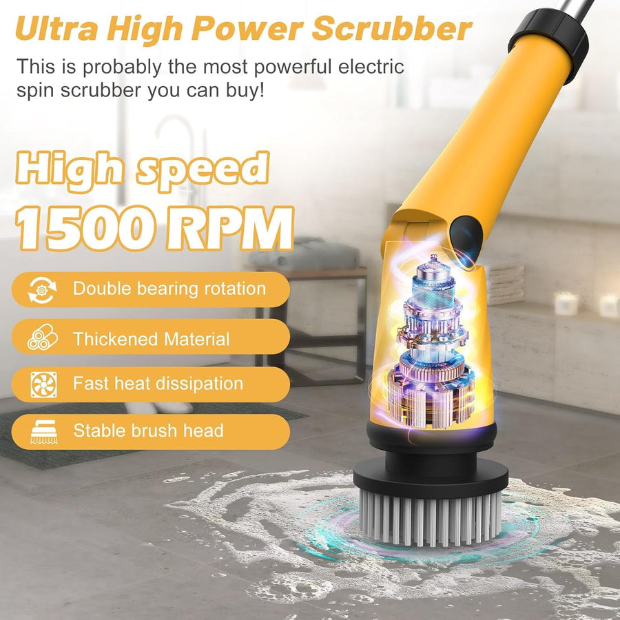 Electric Scrubber Power Spin Scrubber 1500 RPM