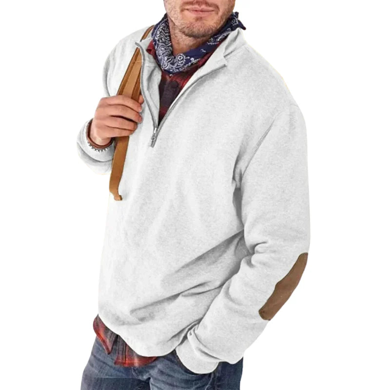 Men'S Knit Quarter Zip Pullover Sweater